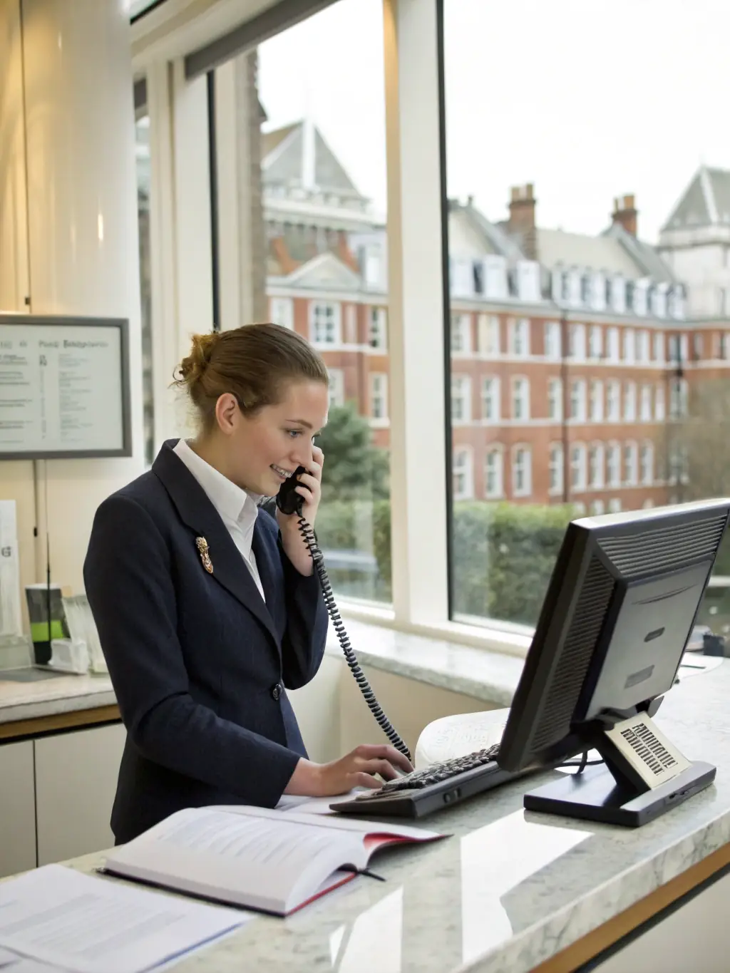 A dedicated concierge coordinating with a Georgian hospital, ensuring seamless communication and arrangements for the IVF cycle.
