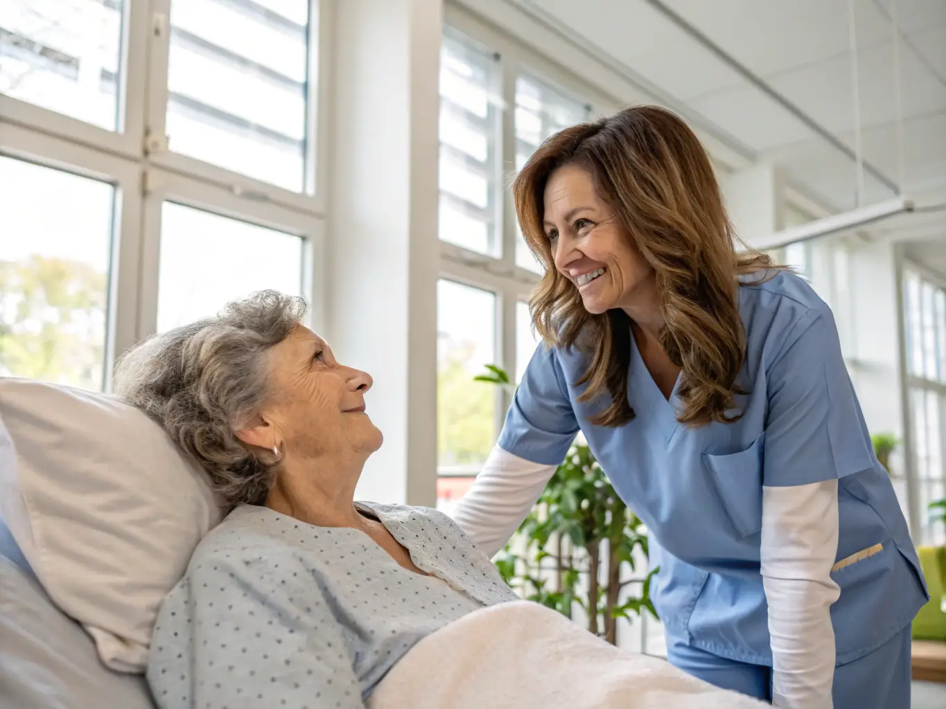 A caring concierge is depicted providing personalized assistance to a couple during their IVF treatment in a modern clinic. The image emphasizes the individualized attention and support provided by the platform.